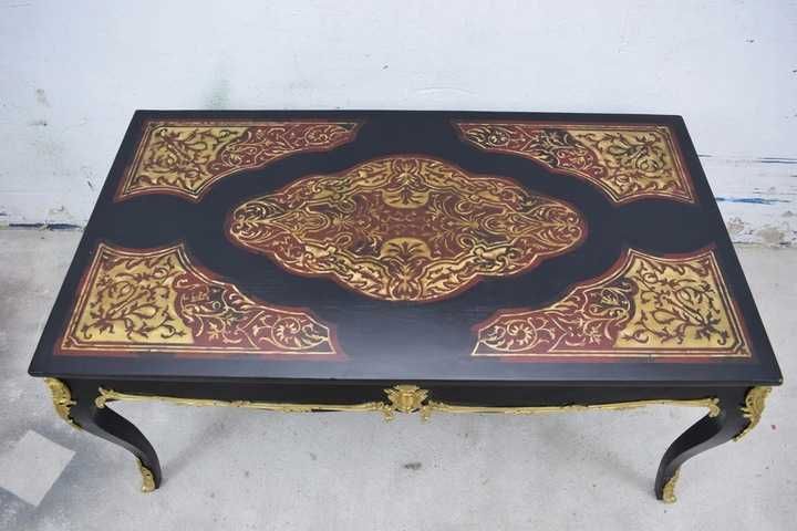 Piękny Stół Biurko Boulle - Okucia z Brązu - Unikat - Gabinet Biuro