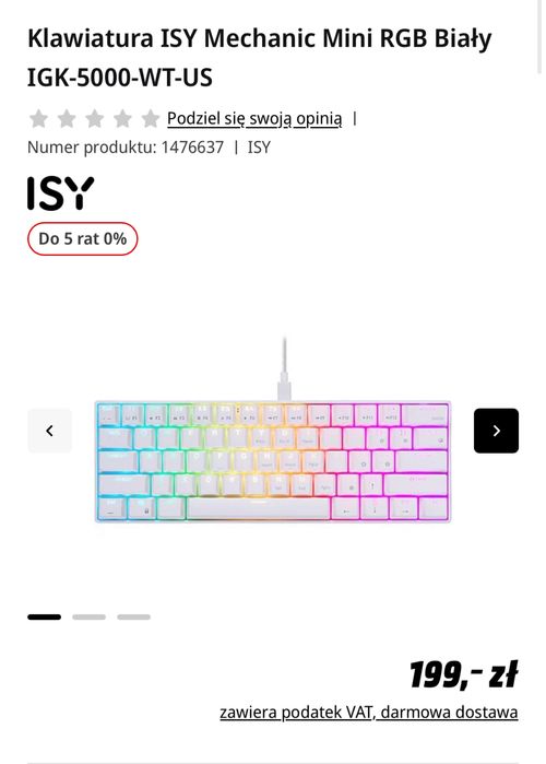 Klawiatura isy 60% nowa