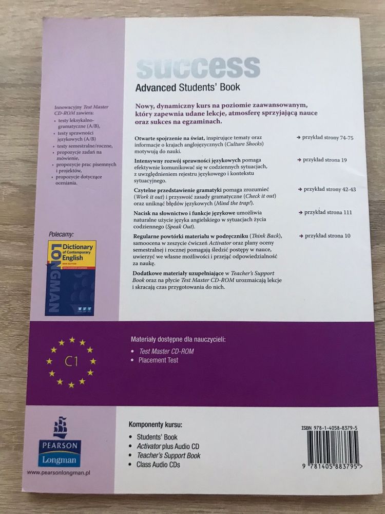 Success Advanced Student's Book Książka ucznia