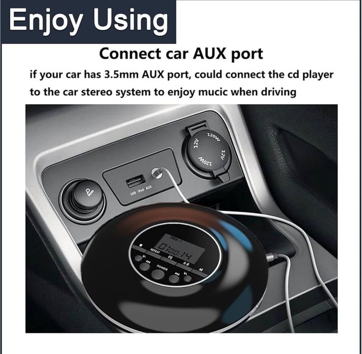 Odtwarzacz CD przenośny, nowy, MP3, WMA, CD-R, CD-RW