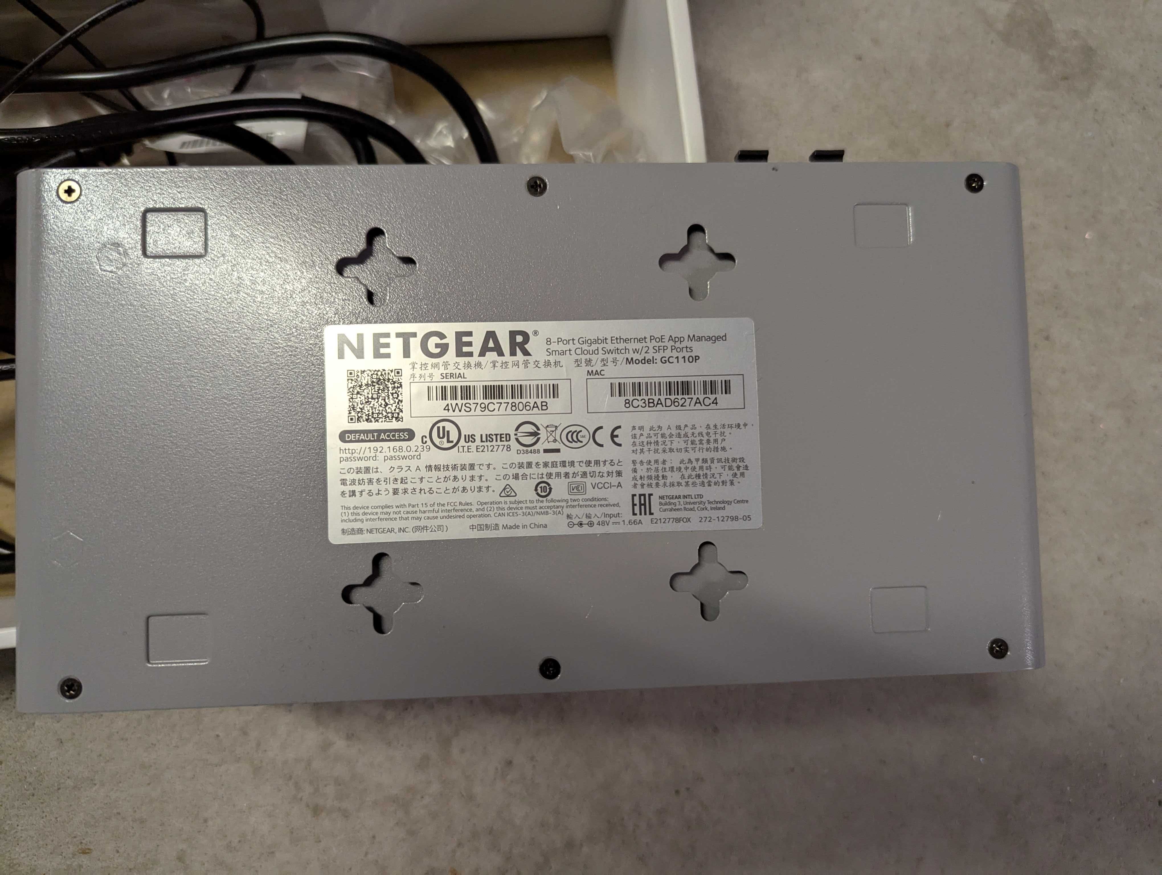 Netgear GC110P zarządzalny switch, 8 portów, PoE
