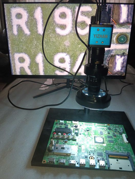 Микроскоп промышленный для электроники 13Мп 1080P VGA, 180x зум, LED
