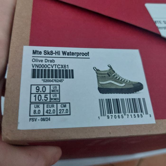 Buty męskie zimowe trekkingowe vans sk8 hi mte 42 wodoorporne