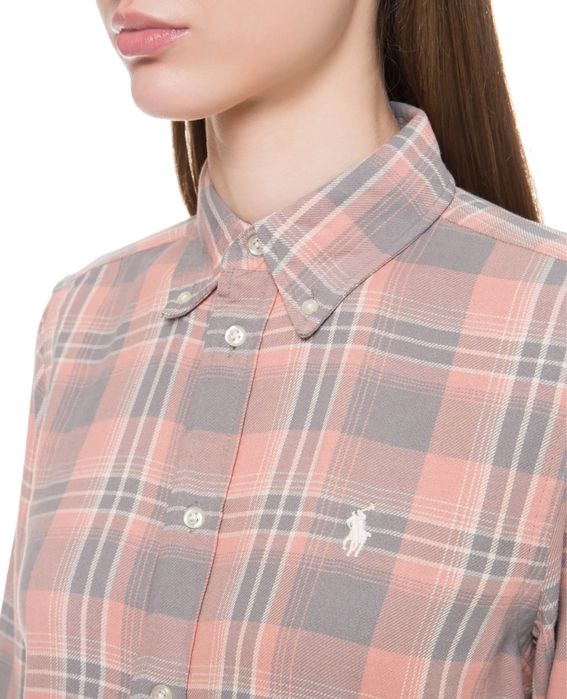 Polo Ralph Lauren оригінал сорочка в клітинку сіра рожева