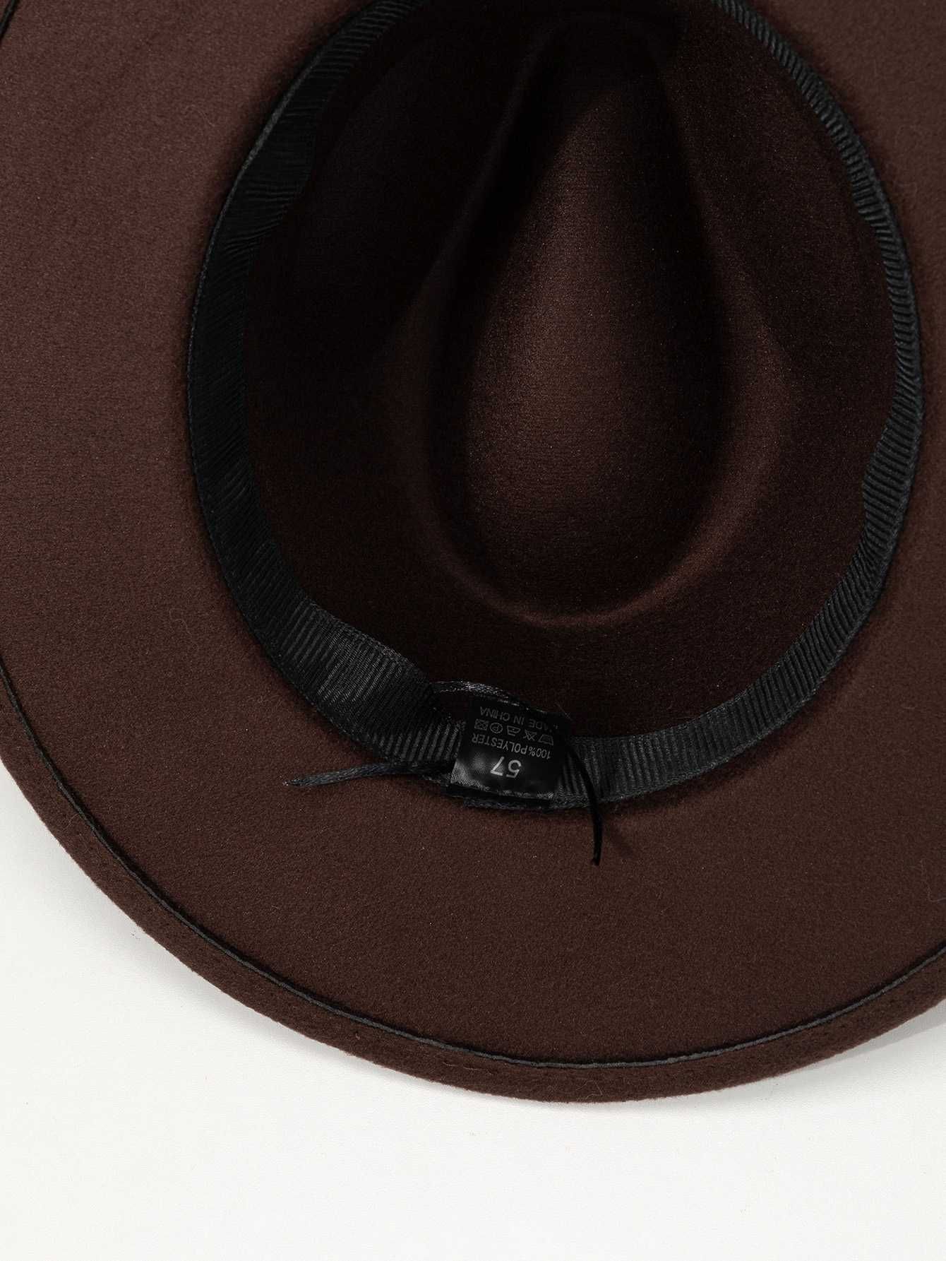 Kapelusz Jazz Hat Tweed Bowler Hat z paskiem.