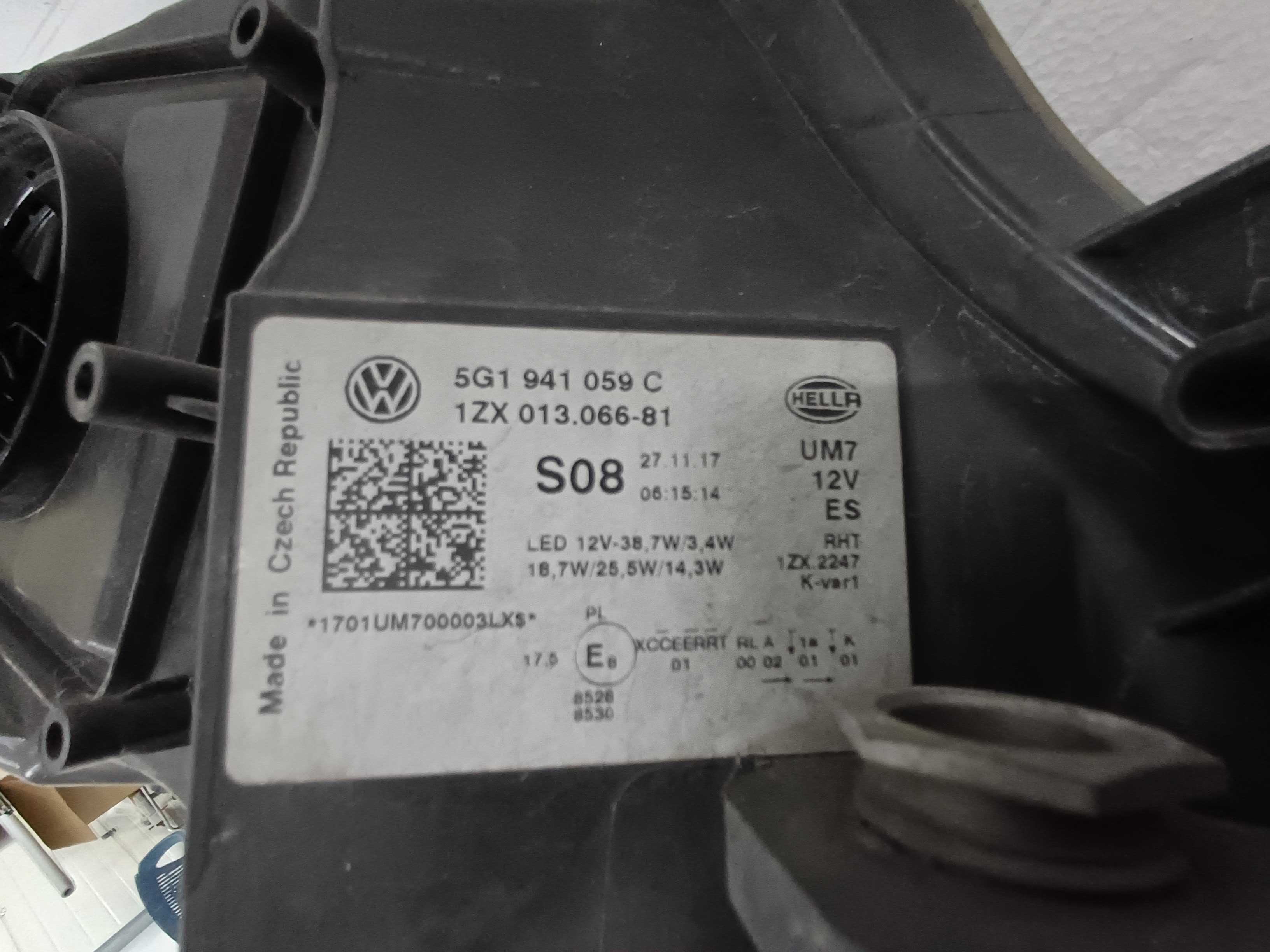 lampa lewa vw golf 7 VII lift full led 5g194.1059c