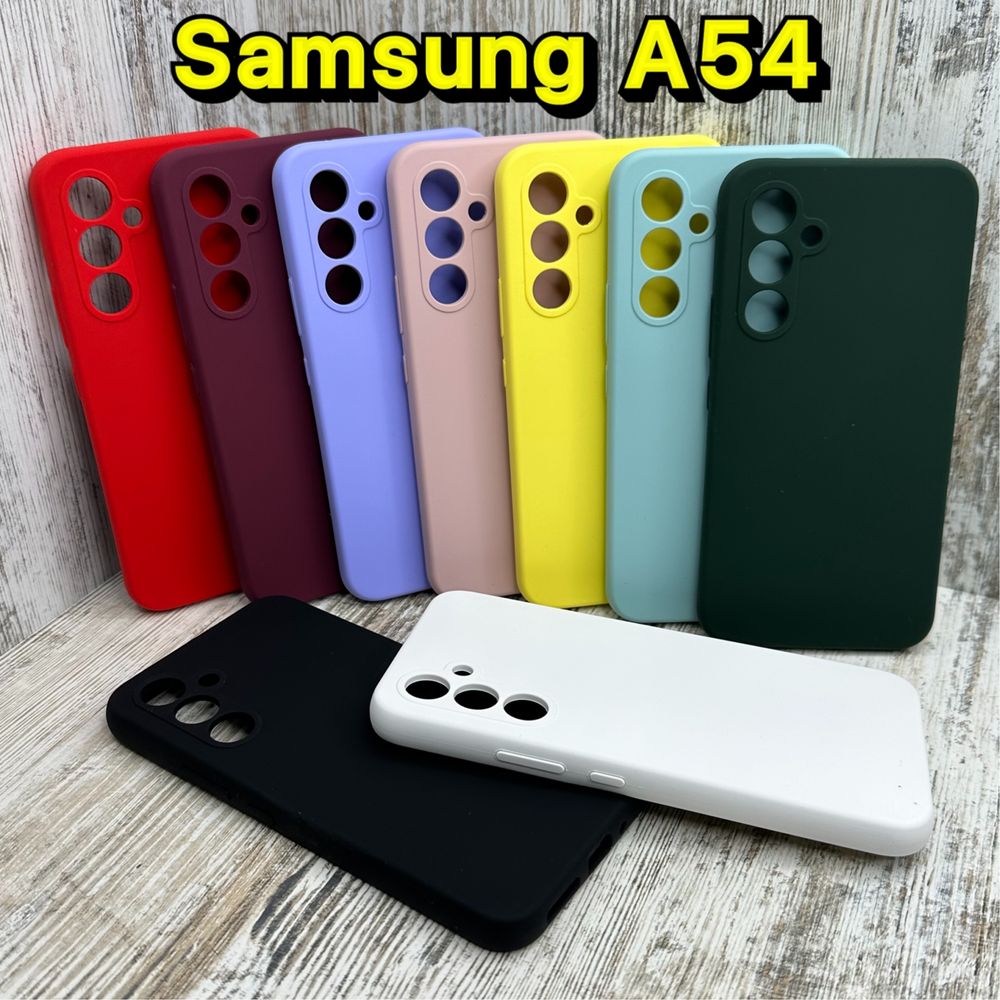 Не пачкаются! Чехол Silicone Case на Samsung A54. Микрофибра