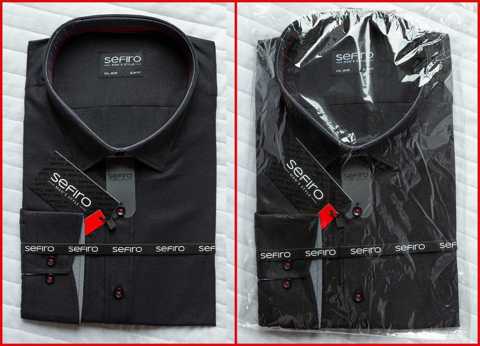 Koszula męska Sefiro długi rękaw 45/46 XXL NOWA
