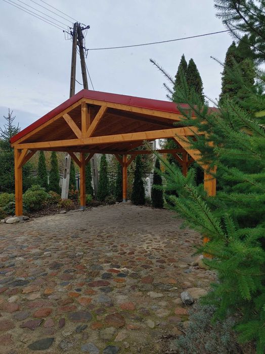 Dwustanowiskowy CarPort 5x6m Drewno konstrukcyjne C24/KVH już od 18990