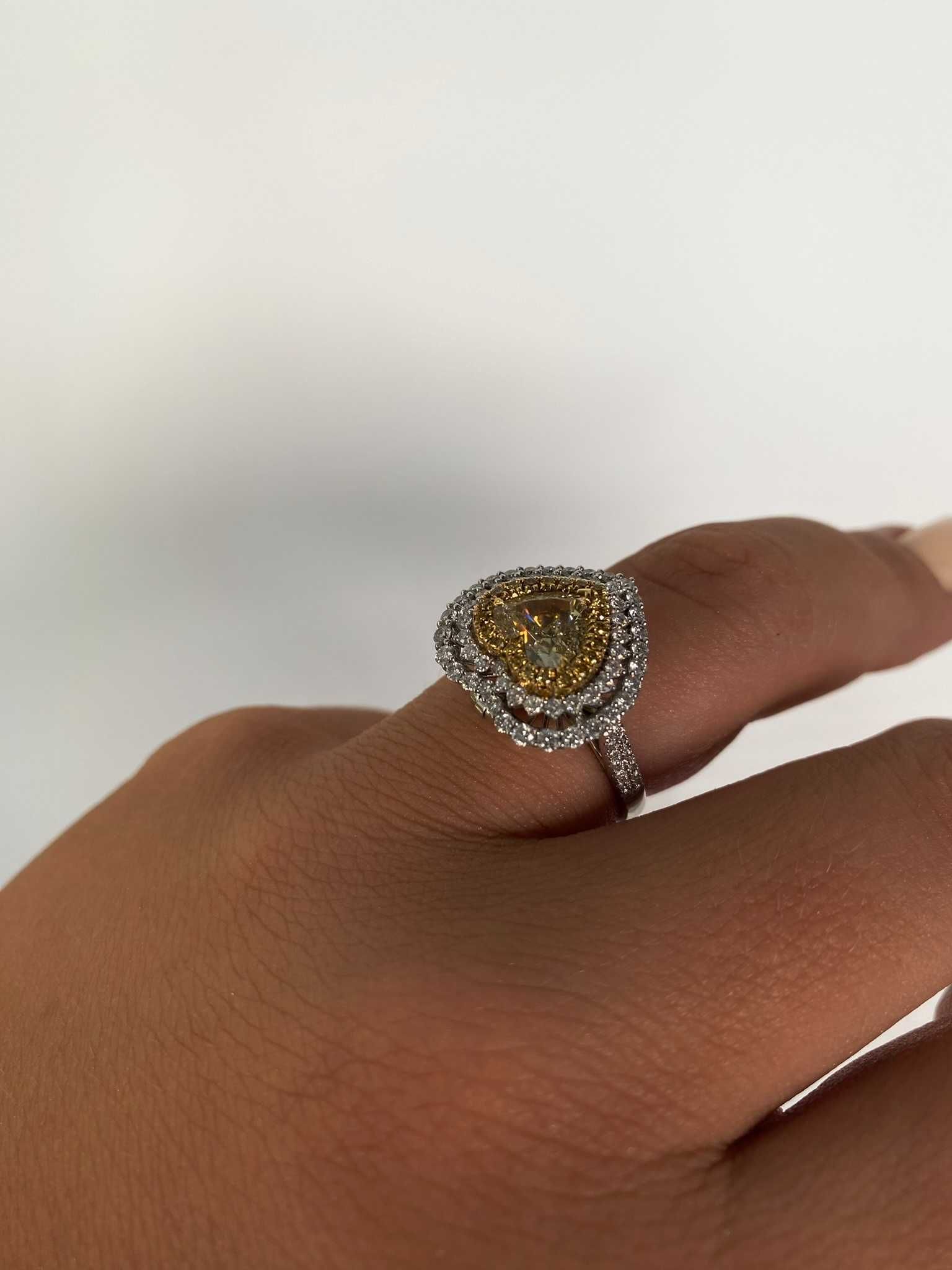 Pierścionek Serce diamenty 2.42 CT SI HRD