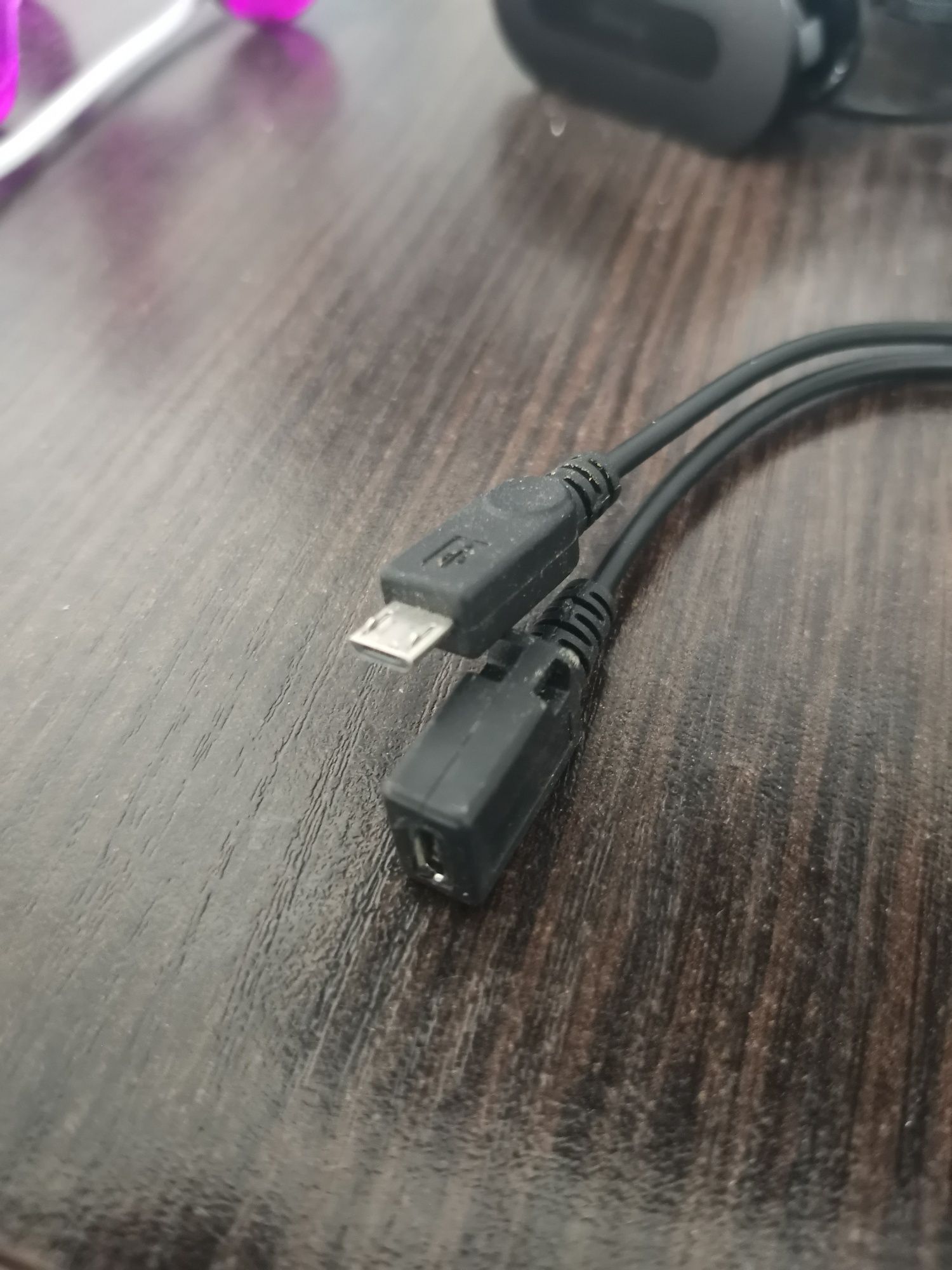 Кабель USB мама, microUSB мама+папа