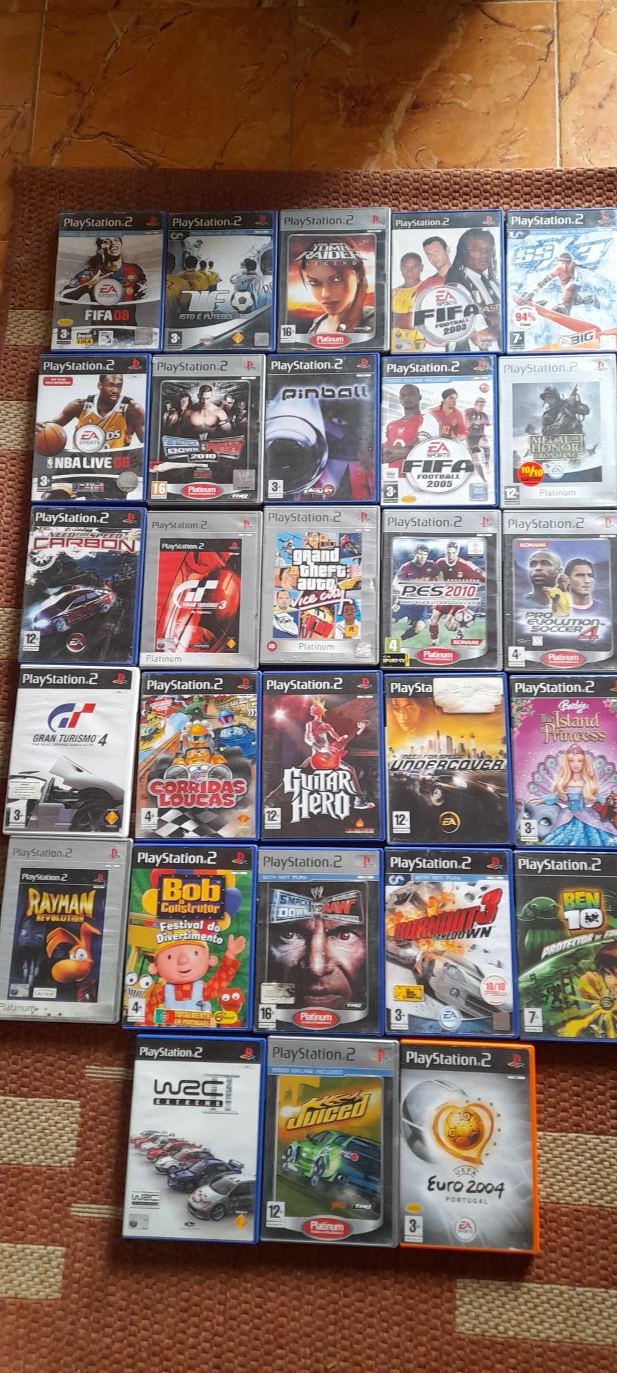 Jogos para PS2 - preço unitário