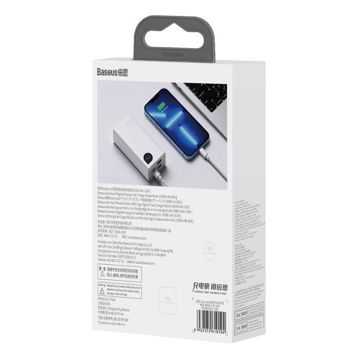 Powerbank Baseus z wyświetlaczem 2x USB-A / 1x USB-C 10000mAh 30W