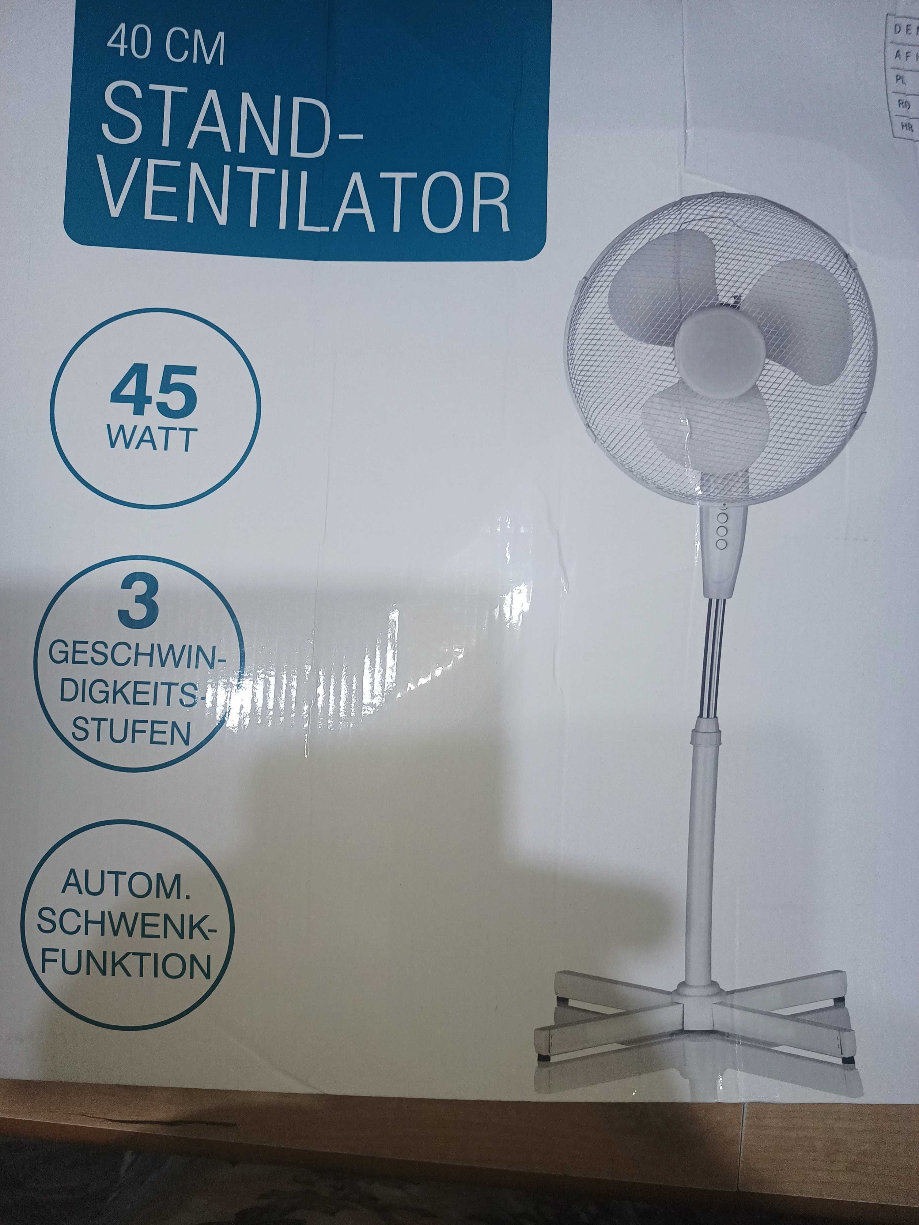 Nowy stojący wentylator 45watt