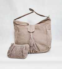 Torebka skórzana taupe shopper LA REDOUTE TB0003