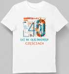 Koszulka 40 lat na oryginalnych częściach biała L