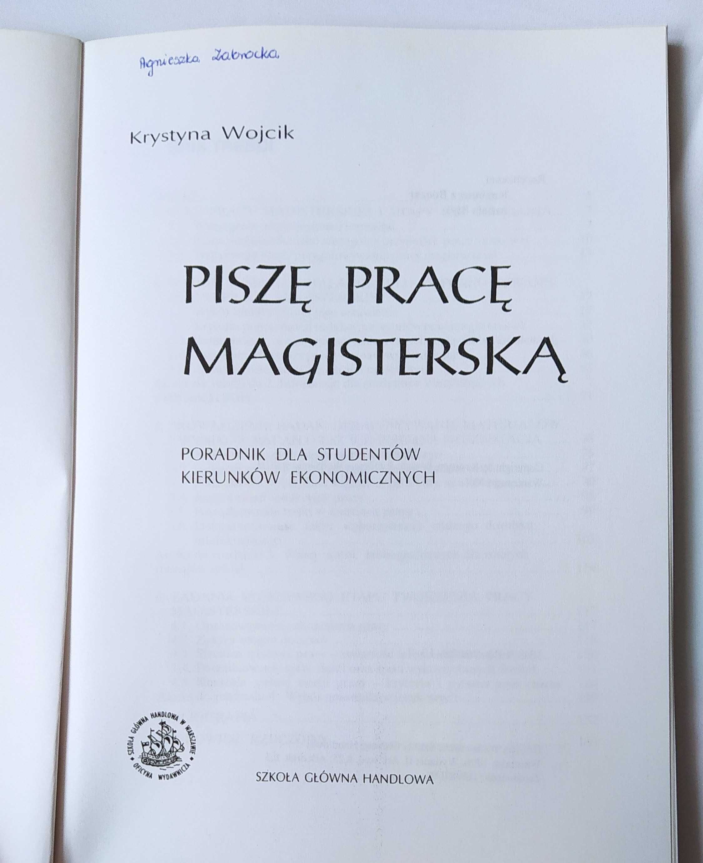 Piszę pracę magisterską – Krystyna Wójcik