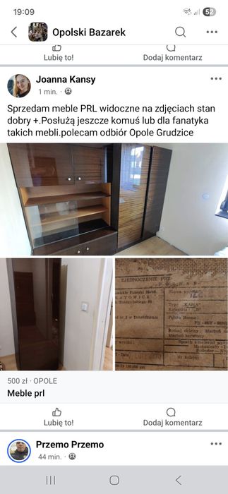 Meble z dawnych lat PRL