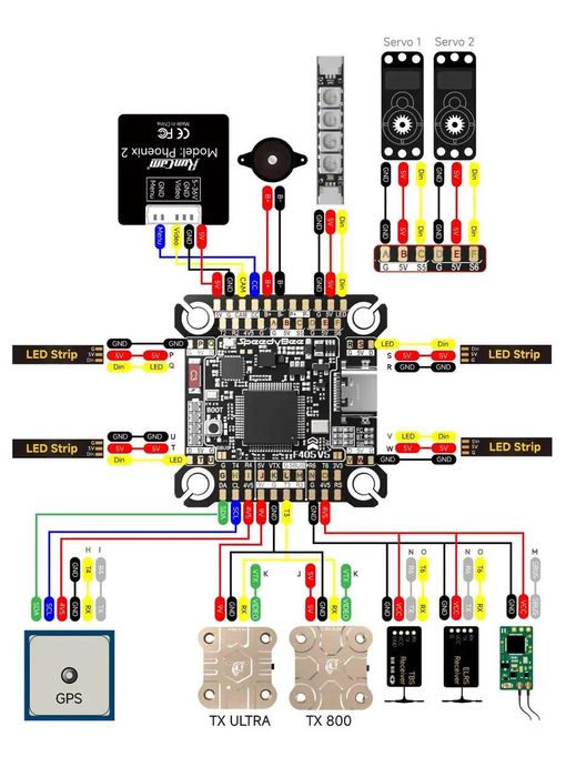 Стек польотний контролер+регул FC&ESC SpeedyBee F405 V5 OX32 3-6S 55А