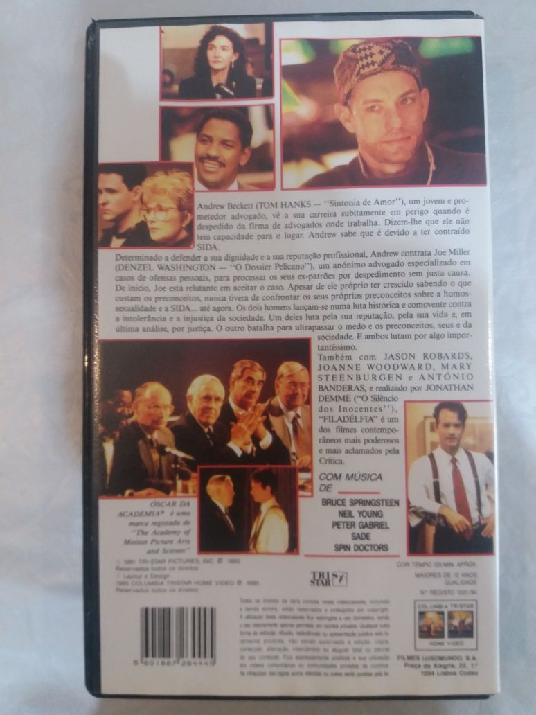 Coleção Filmes VHS - Filadélfia / Silverado / Balística / Gandhi