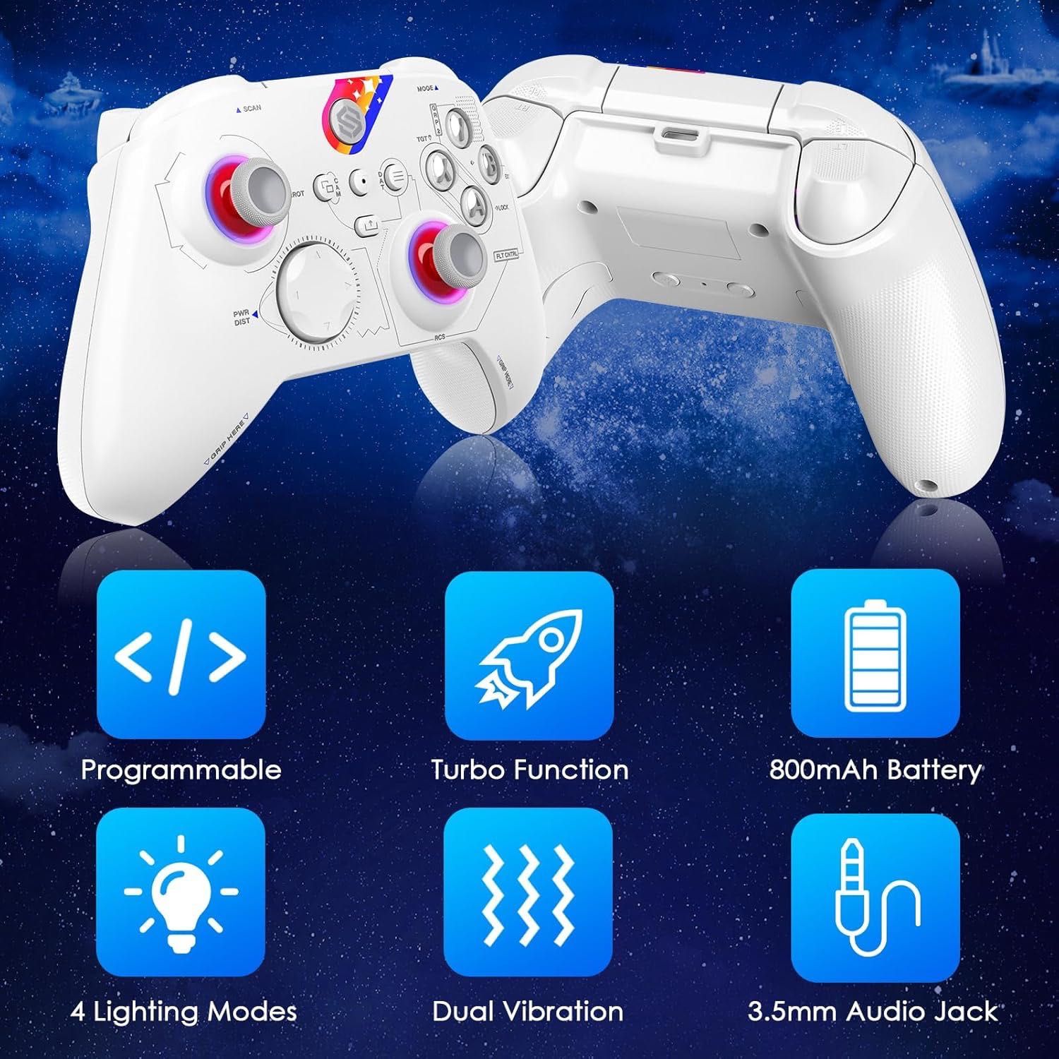 Kontroler Wireless z Led RGB i TURBO – PC i X-Box! Level-Up w gamingu!