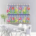 Zazdrostka żakardowa Tulipan wys. 50 cm biało-kolorowa 50 cm