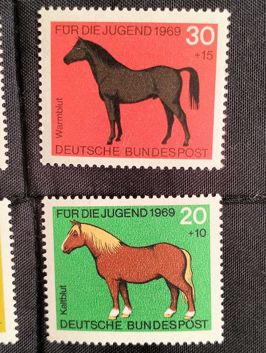 Znaczki pocztowe, Niemcy, konie