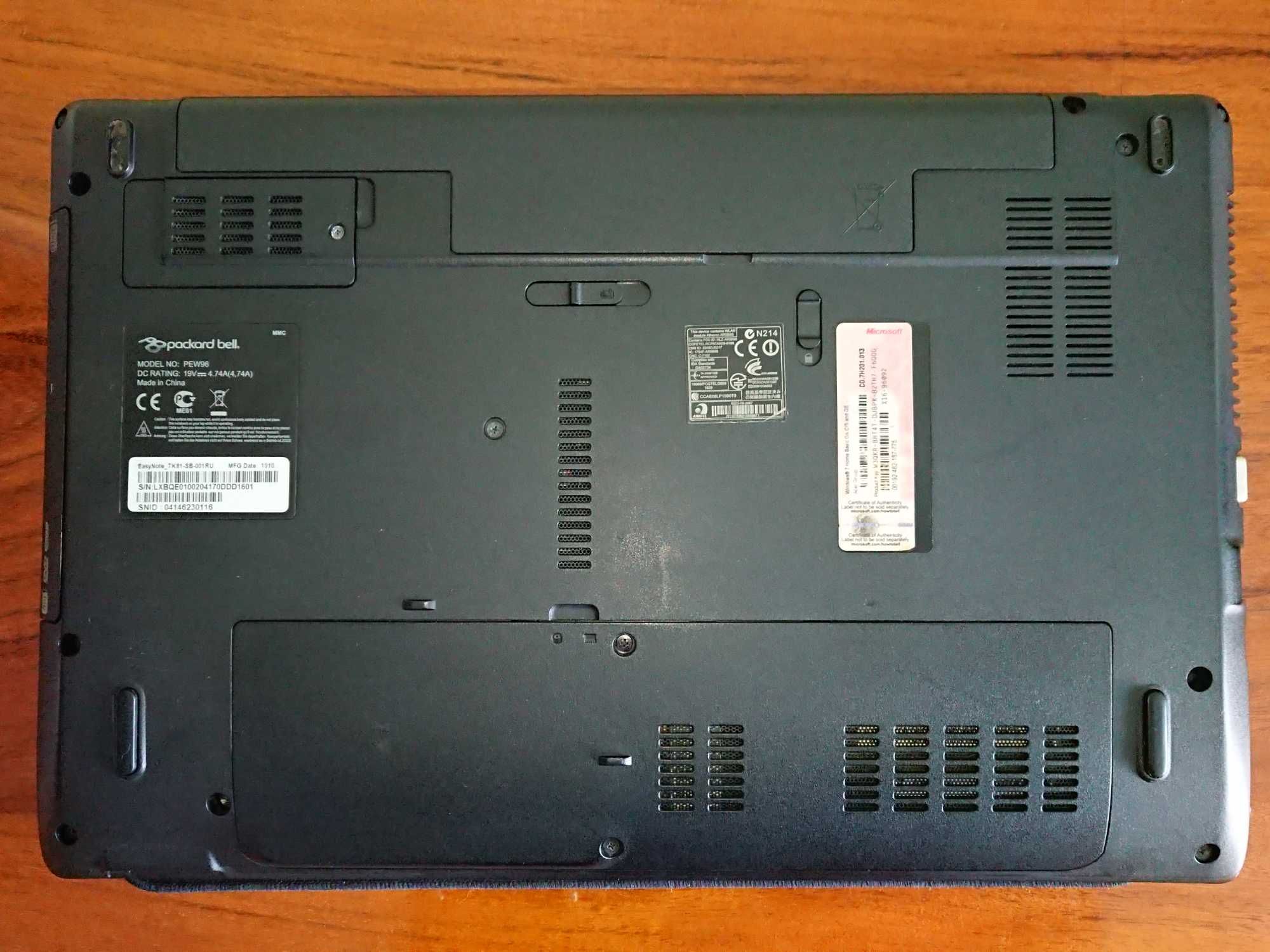 Ноутбук Packard Bell EasyNote TK81(SB-001RU) восстановление или детали