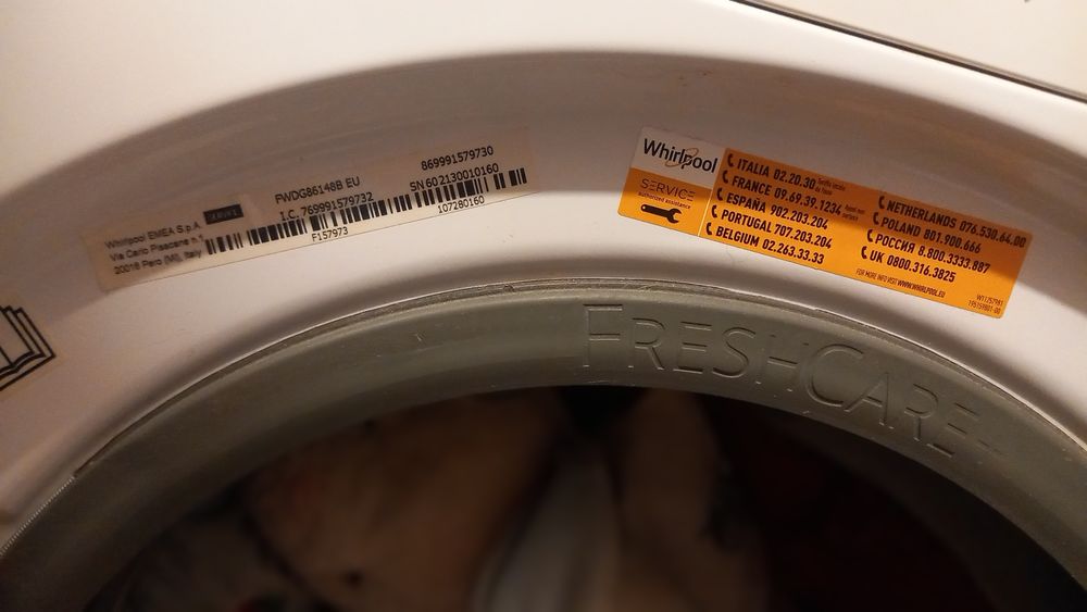 Прально-сушильна машина Wirlpool соло