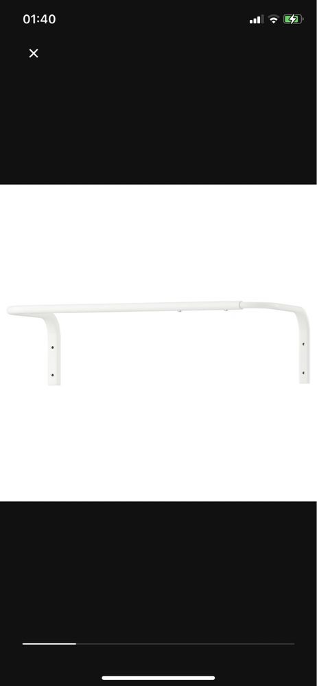 Conjunto de 2 Varões extensíveis IKEA