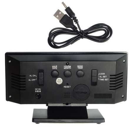 Zegar elektroniczny LED DS-3618L czerwony LED z budzikiem, termometr