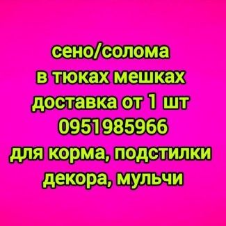 Сено в тюках с доставкой, сіно в тюках злаки и другие виды.