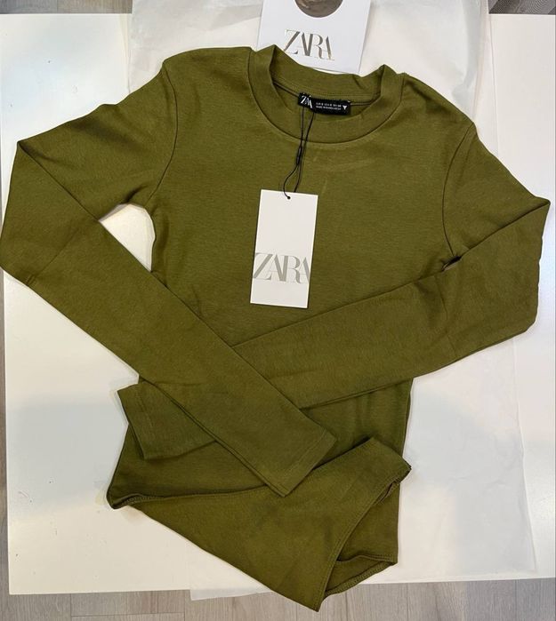 Zara базове боді , колір хакі,  лаванда , молоко, S,M, L