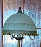 Lampa stojąca + lampa wisząca -mosiężne