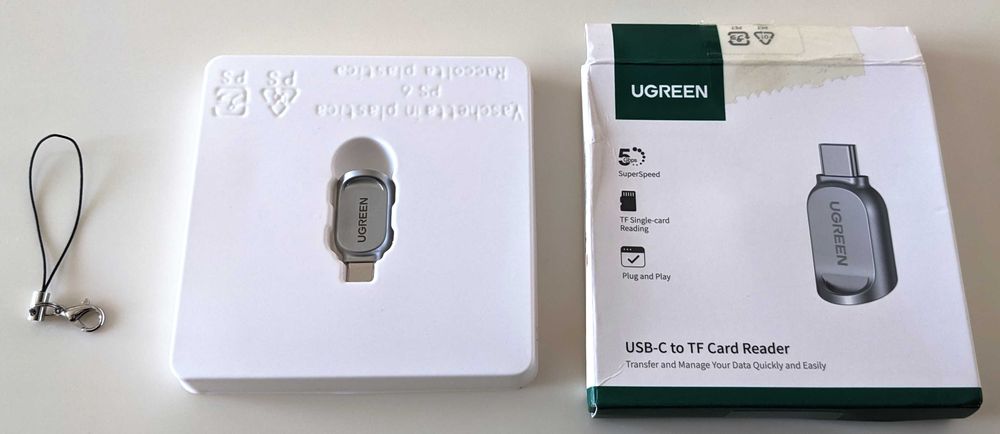 Card Reader UGREEN USB Type-C USB 3.0 Micro SD TF Картридер 5 Гбит/с