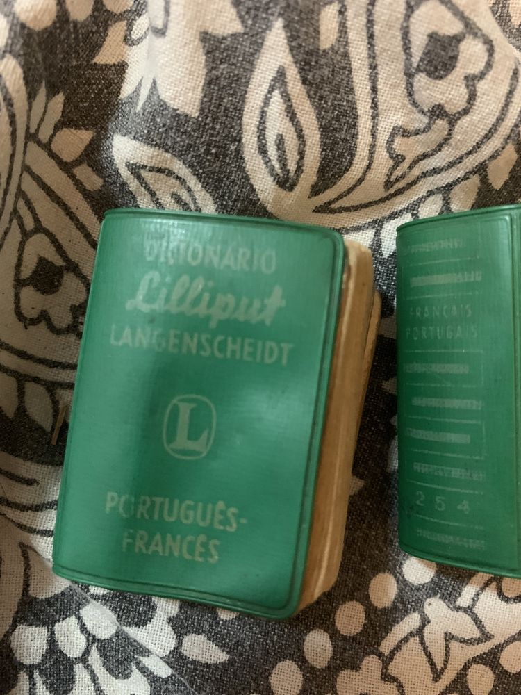 Dois dicionarios antigos de bolso livros