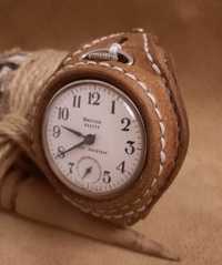 Pasek skórzany rękodzieło do zegarka kieszonkowego