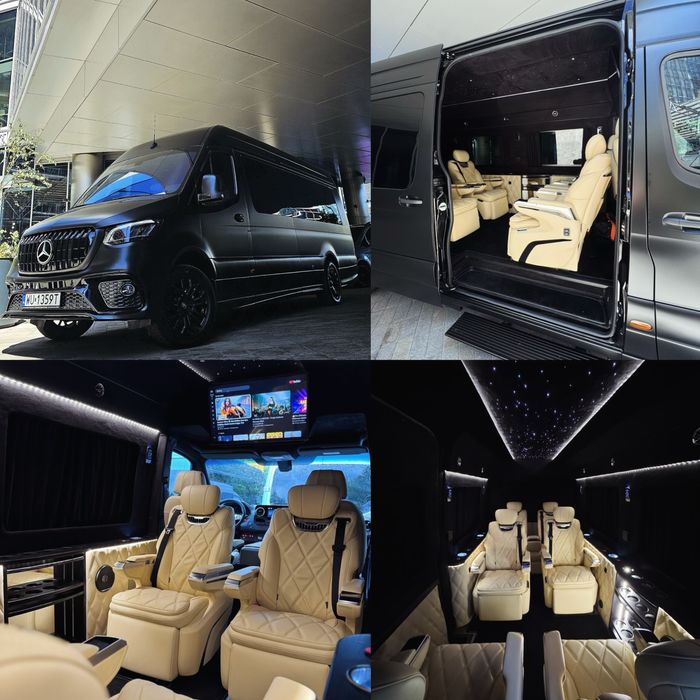 Wynajem busa z kierowcą luksusowy Mercedes Sprinter przewóz osób