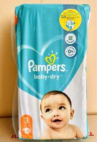 Продам підгузки Pamper baby-dry #3, упаковка 52  шт.