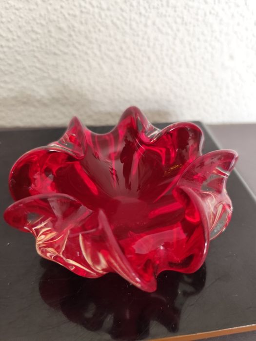 Paterka murano kolorowe szkło prl vintage retro