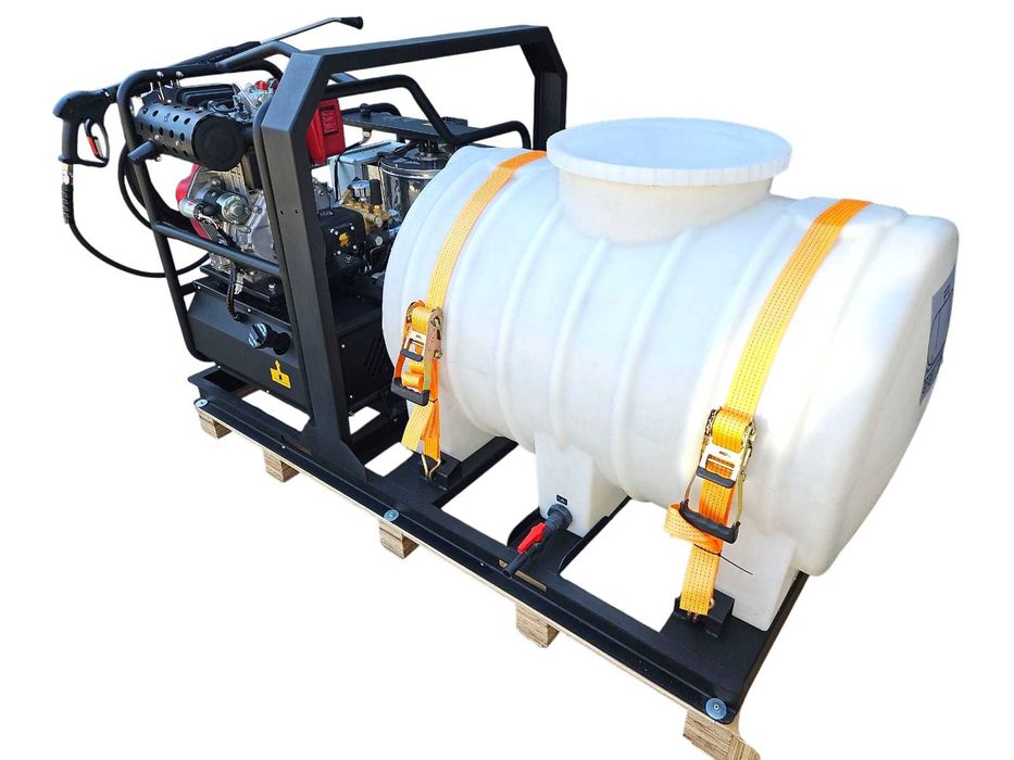 Myjka HDM 250 bar 15 L/Min spalinowa ciepła woda KOOP zbiornik 500l