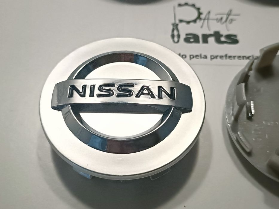 Conjunto 4 Centros jante Nissan 54mm "Metalizado"