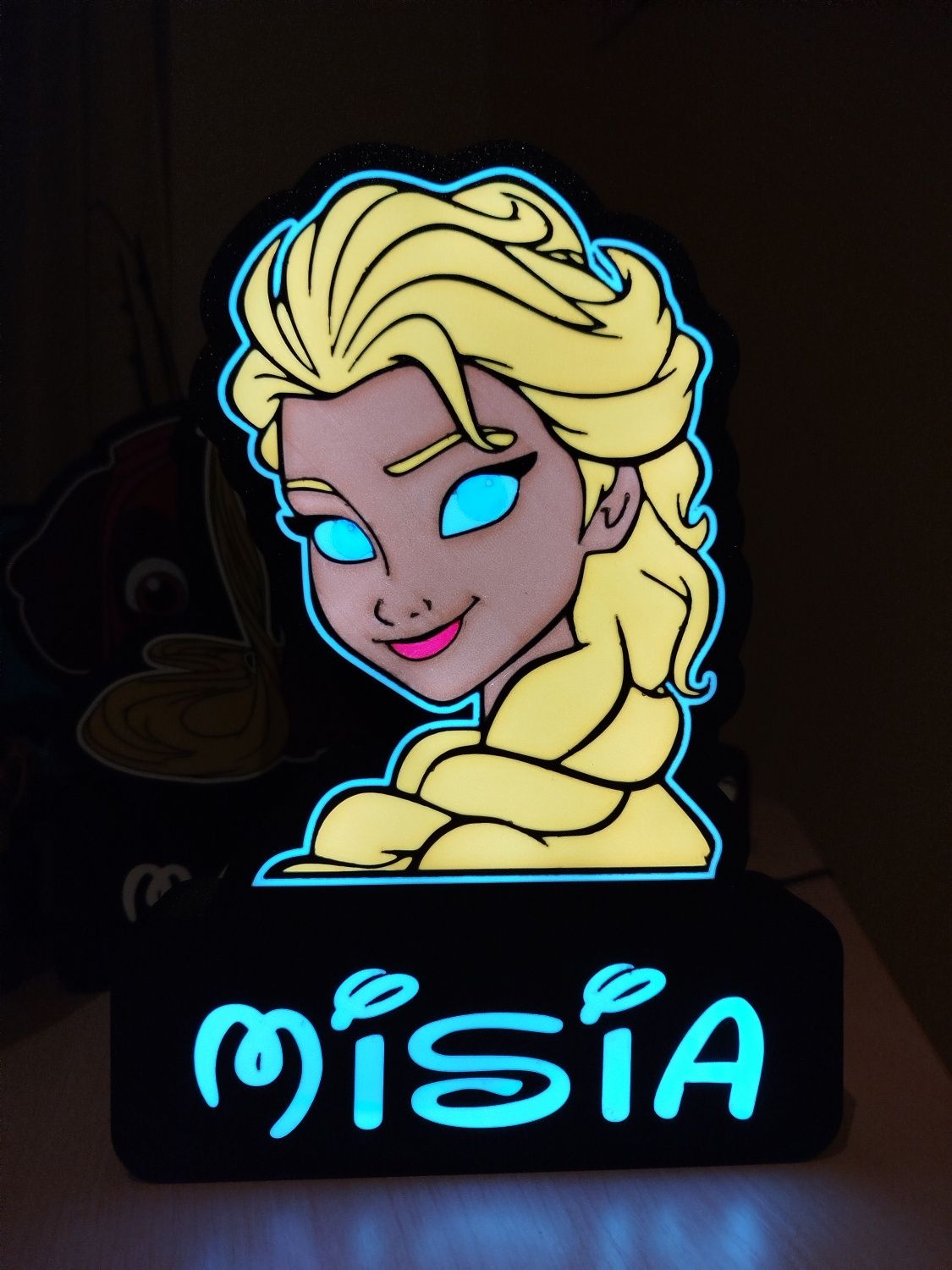 Lampa nocna Kolor LED - Elsa - podpisz swoim imieniem!