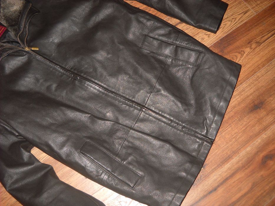 Abercrombie & Fitch Leather Jacket 52 Kurtka Skóra XL/XXL