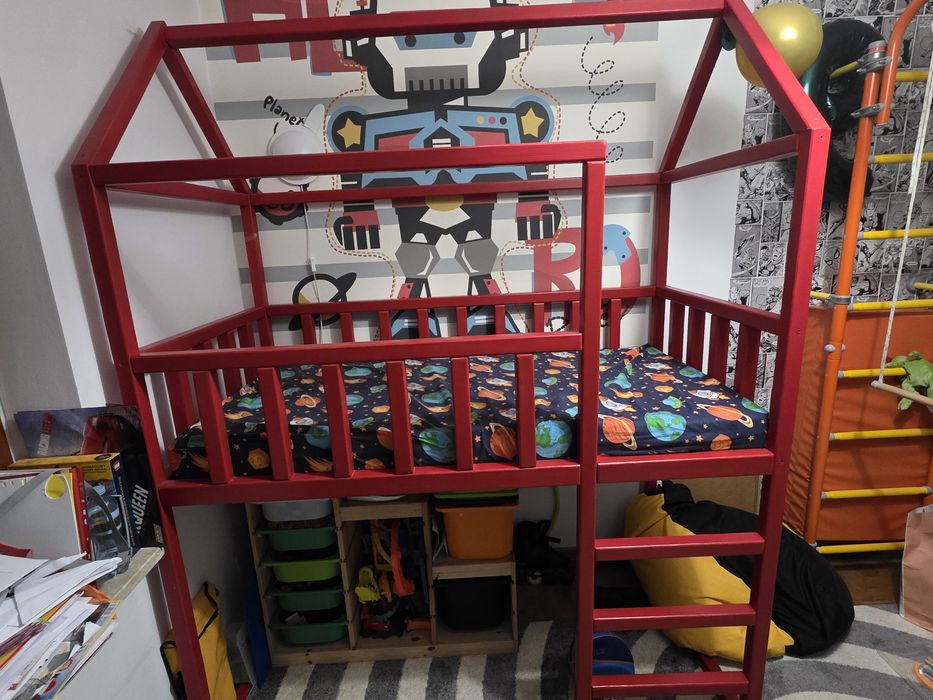 Łóżko piętrowe domek 80 x 160