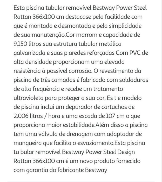 Piscina Nova embalada