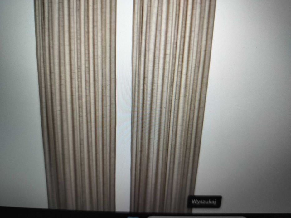 IKEA SILVERLONN świetne beżowe zasłony  delikatny wzór 145x300