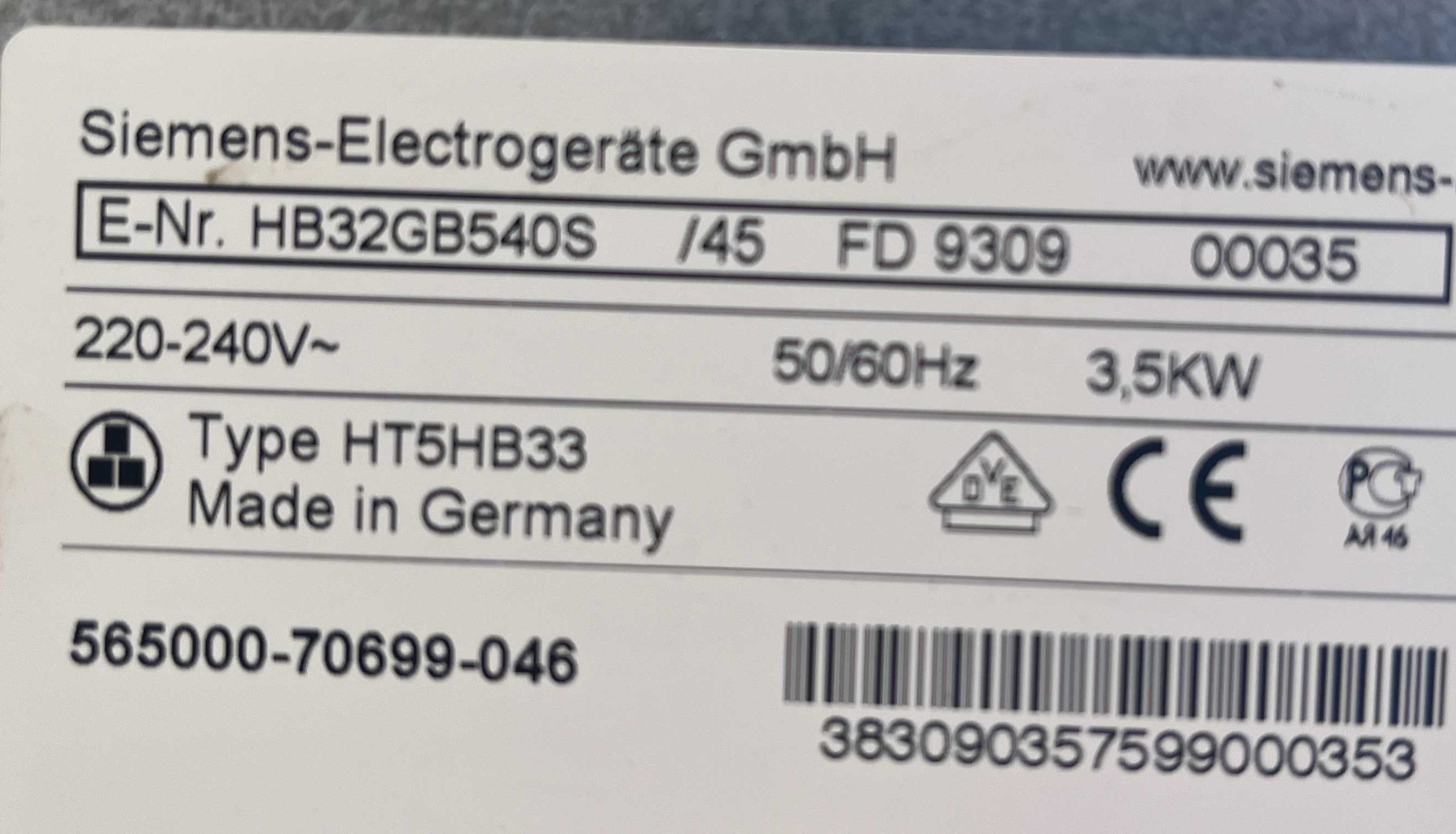 Духовка Siemens духовой шкаф Made In Germany