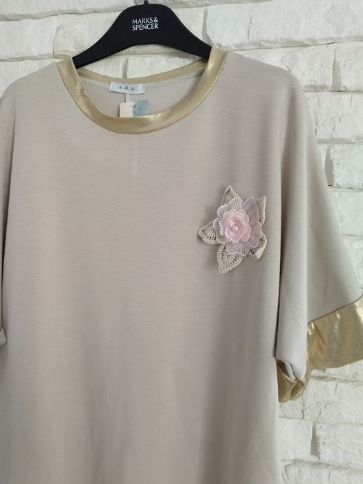 Włoska sukienka masełko plus size XXL 46 48