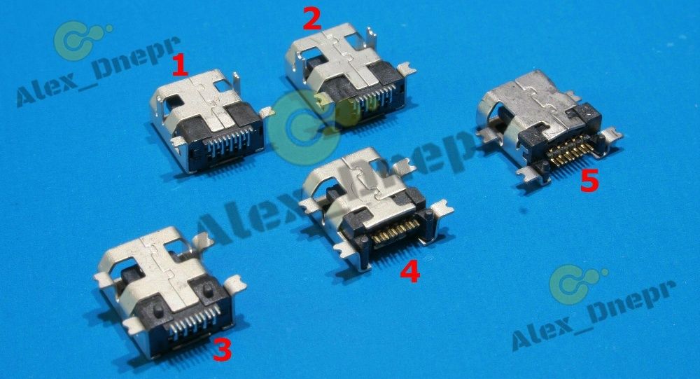 Разъём Mini USB 10 pin (6 видов)